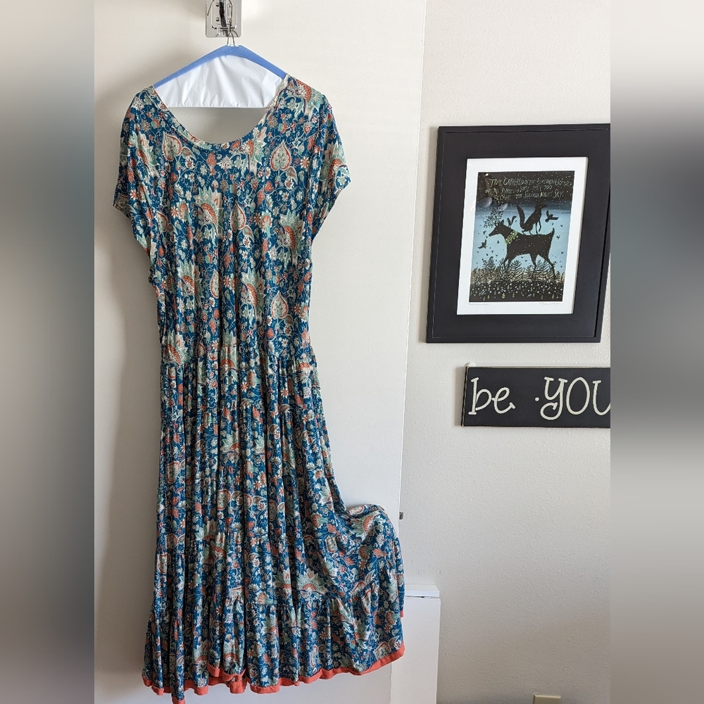 Soft Surroundings Kara Teal 2x Dress